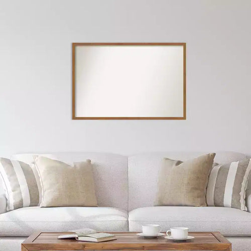 Specchio da parete in legno non smussato da 37" x 25" - Specchio rettangolare moderno in legno con hardware di montaggio
